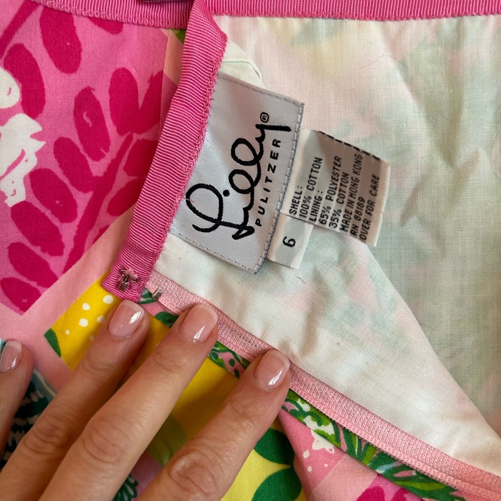Lilly Pulitzer Patchwork Pattern Skirt - image 8